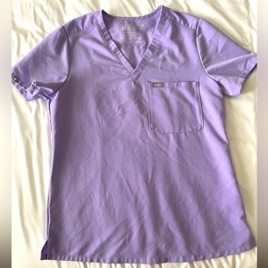 women's Lavender Dew Catarina™ - One-Pocket Scrub Top - S